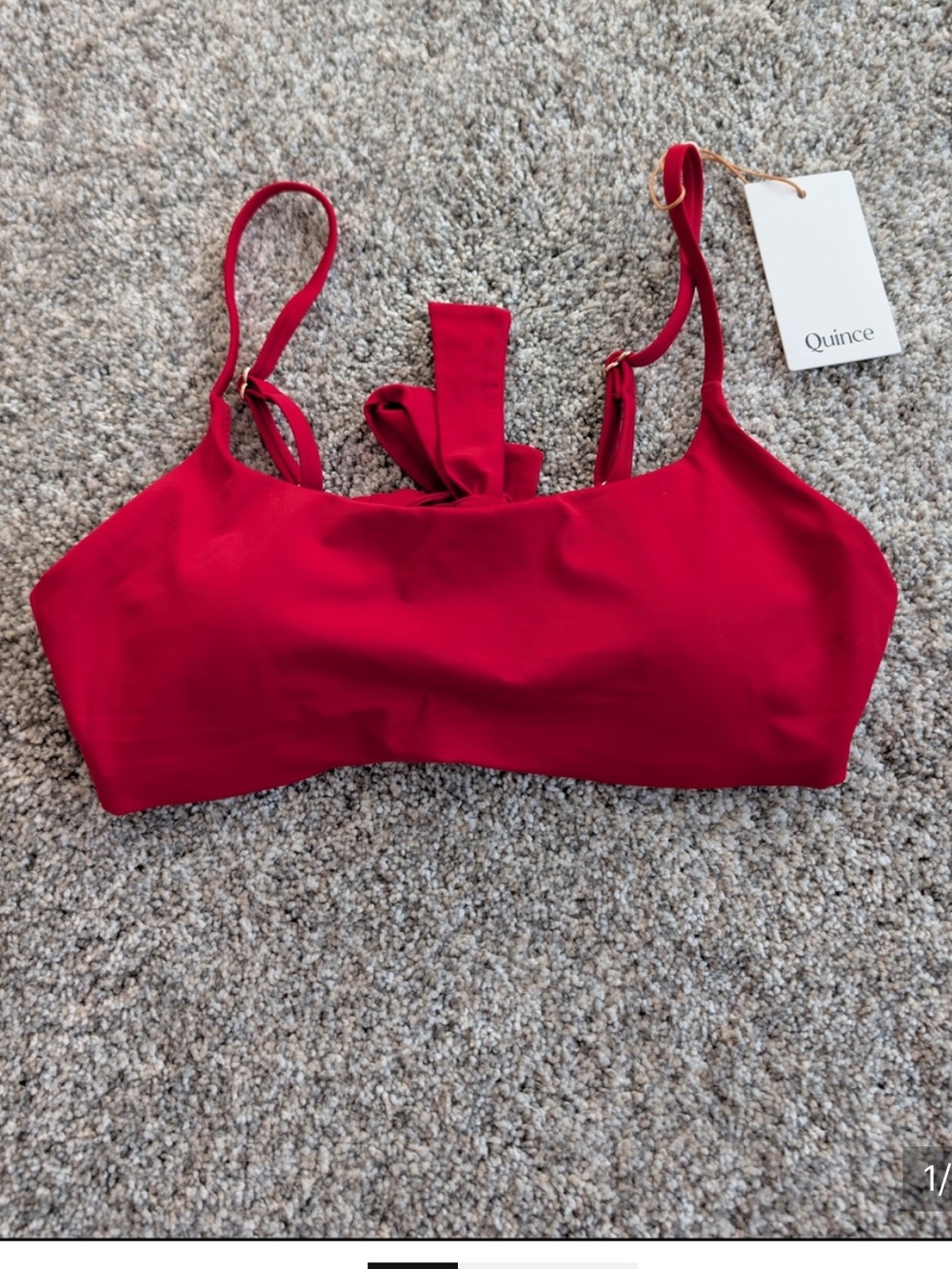 Quince Italian scoop neck bikini top